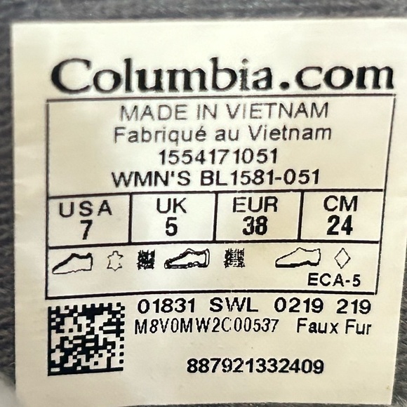 Columbia Womens Ice Maiden lI Grey Winter 200g Insulated Snow Boots Size US 7 - Picture 11 of 11